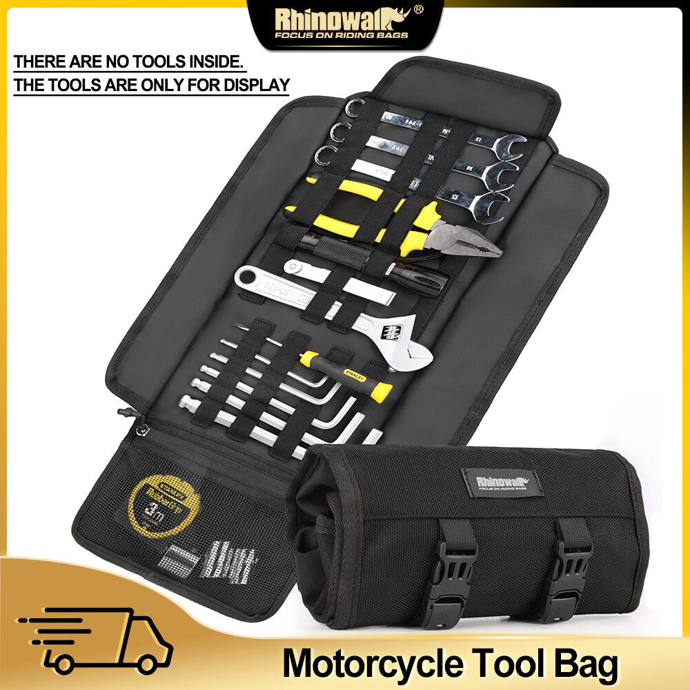 Rhinowalk Motorcycle Tool Reel Tail Moto Saddle Bumper Bag Front Bag Riding Side Bag Outdoor Travel Repair Storage Bag Bike Bag Motorcycle Accessories Without Tools