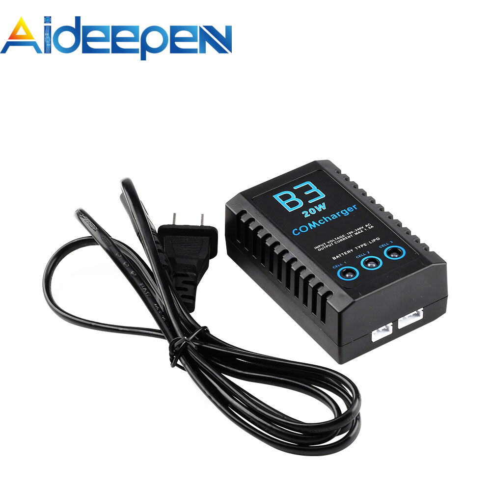 Aideepen bộ sạc cân bằng nhỏ gọn imax rc b3 20w pro 10w, thích hợp cho pin lithium polymer 2s 3s 7.4v 11.1v + freepost