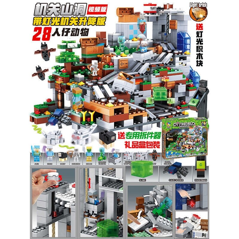 Khẩu súng lục shop60gfdg0f Tương thích với LEGO Minecraft Sách hướng dẫn
