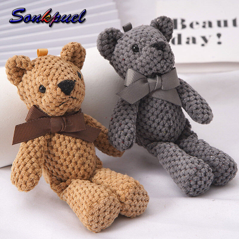 Sonkpuel 15CM Bear Stuffed Plush Toys Baby Cute Dress Key pendant Pendant