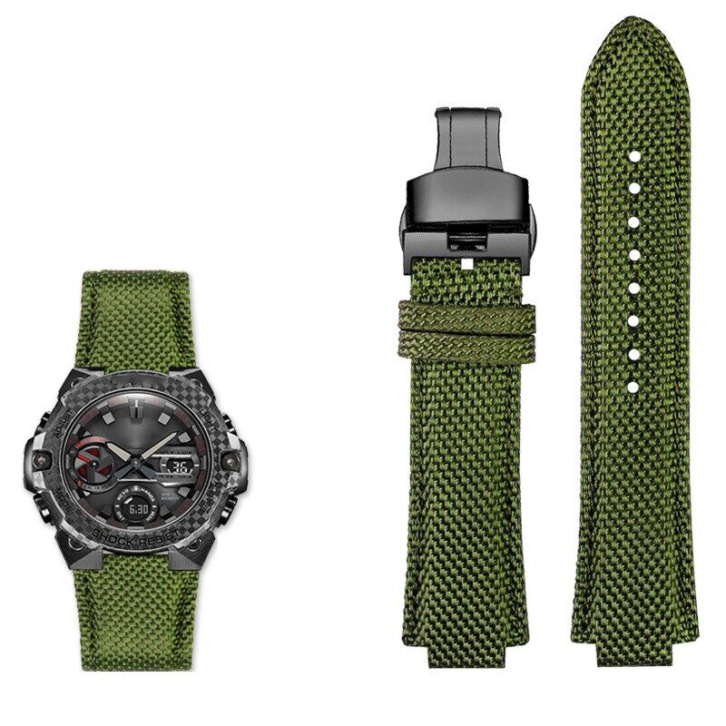 Dây Đeo Bằng Vải Nylon Cho Casio Dòng G-SHOCK GST-B400 Dây Đeo Đồng Hồ Bằng Da Bò Chống Nước Chính H