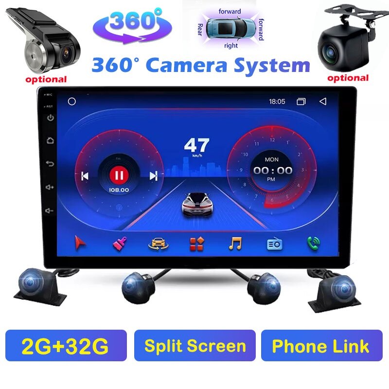 2G+32G IPS Touch Screen] Inch Inch Head Unit Android Car
