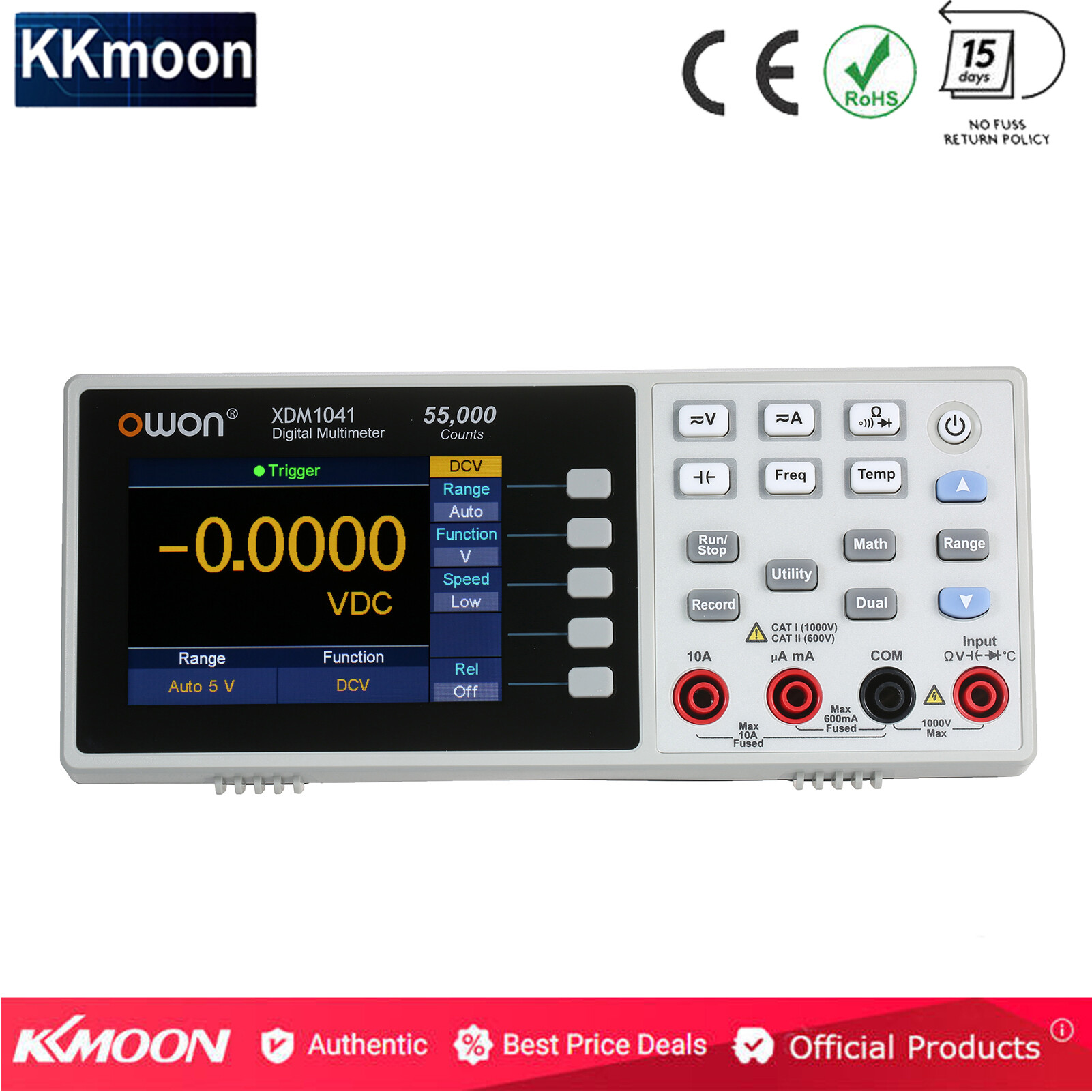 Kkmoon đồng hồ vạn năng kỹ thuật số owon 55,000 số đếm đồng hồ vạn năng độ chính xác cao với màn hình lcd tft 3.5 inch
