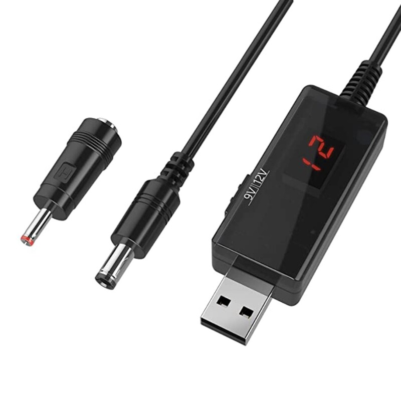 Bộ chuyển đổi điện áp đường dây điều chỉnh tăng áp usb 5v sang 9v, 12v với màn hình led, bộ khuếch đại ăng ten tv tăng cường