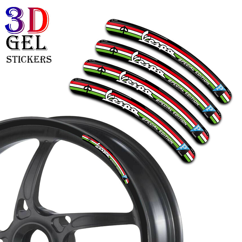 , miếng dán vành bánh xe máy dạng gel 3d miếng dán xe hơi cho nhãn dán vespa