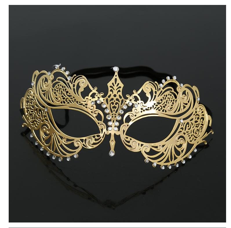 โลหะเพชรหน้ากาก Masquerade หน้ากากปาร์ตี้ครึ่งหน้ากากฮาโลวีน SILVER
