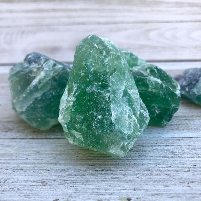 Raw Green Fluorite Crystal Green Fluorite Healing Crystal Rough Green Fluorite Raw Fluorite Stone