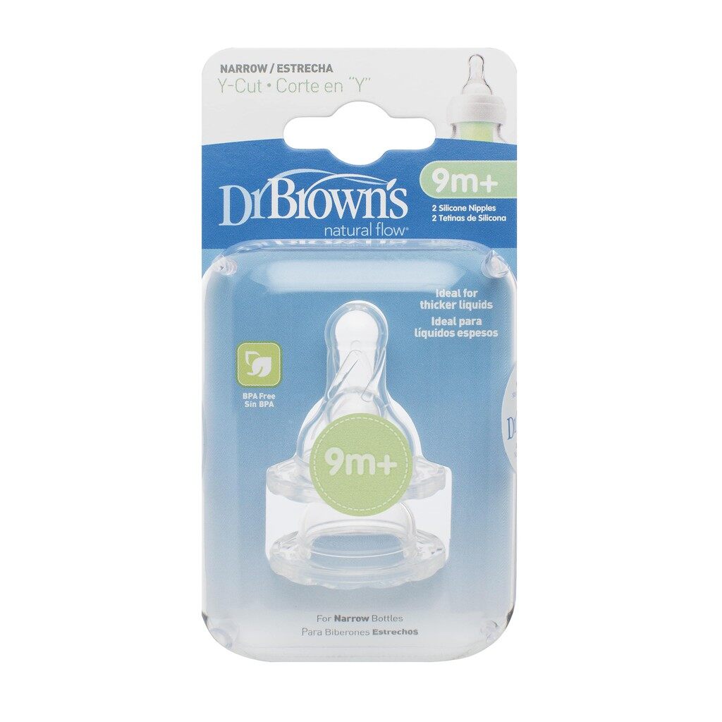 Hộp 2 chiếc núm ty Silicone cổ thường Level Y-Cut Dr Brown's