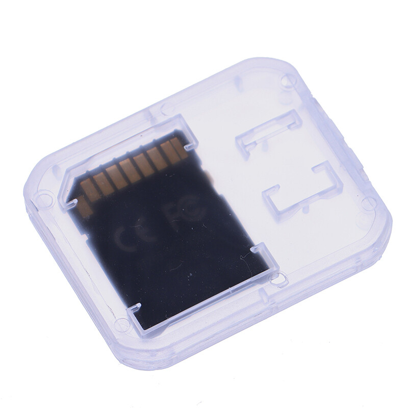 Hàng Mới Về 10 cái nhựa trong thẻ nhớ trường hợp Micro SD hộp kho lưu trữ thẻ TF bảo vệ