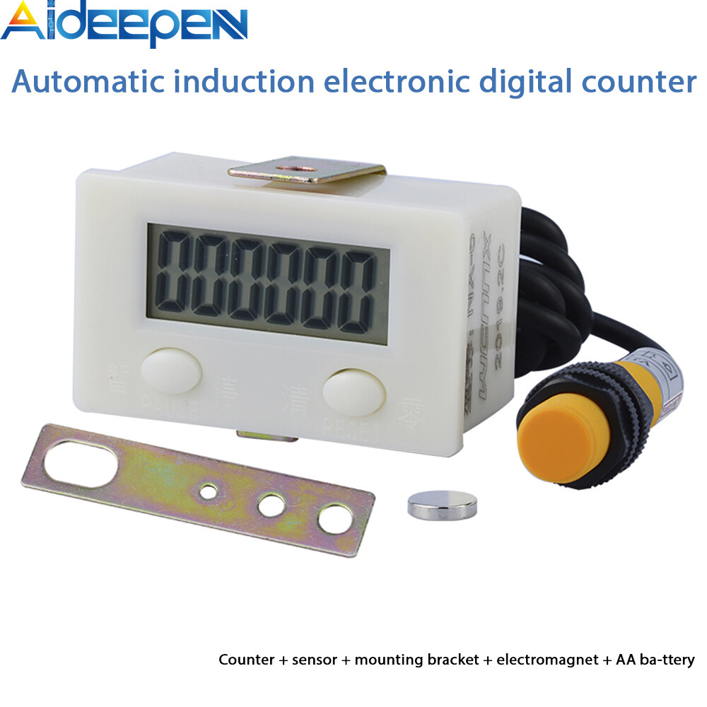【Ready Stock】Original Aideepen Electronic Digital Display Counter Close To Industrial Magnetic Sensor Automatic Induction Counter