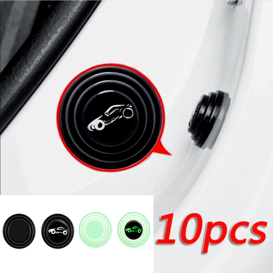10 Miếng Đệm Silicon Chống Va Chạm Cửa Xe Hơi Miếng Dán Cửa Đóng Chống Sốc Miếng Đệm Cách Âm Phụ Kiện Ô Tô