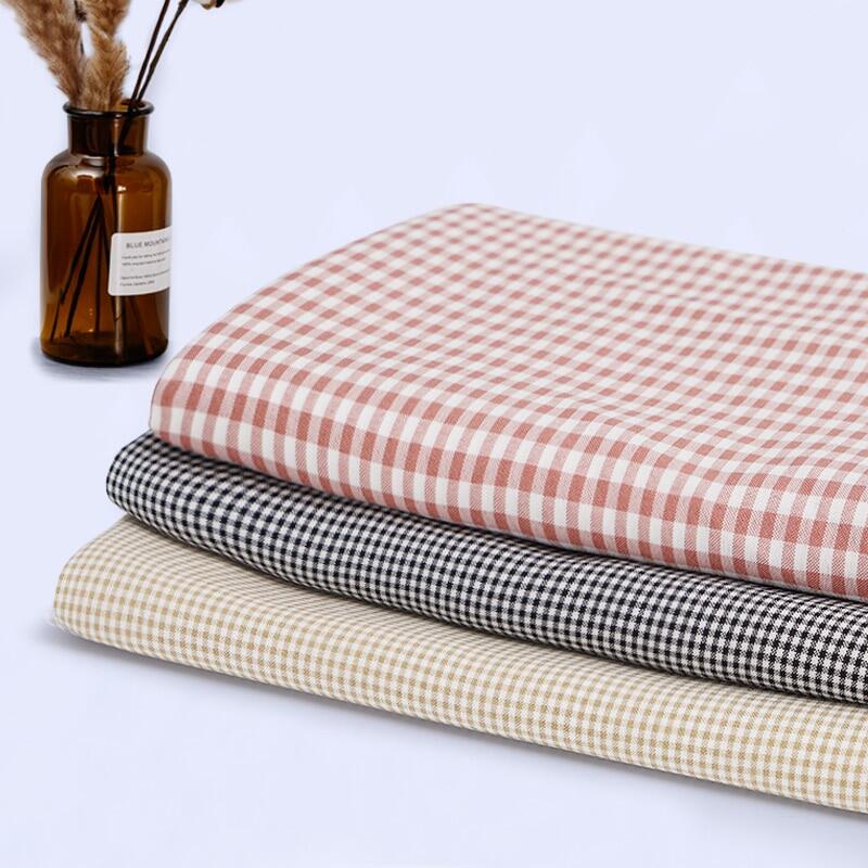 Yarn-Dyed Vintage Check Fabric Plaid Polyester Cotton Fabric For Man Shirt And Woman's Dress Shirt TJ0078