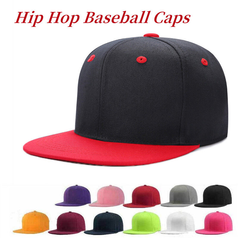 Hip Hop Caps Adjustable Bill Hats Casual Peak Plain Visor Hat Baseball Cap Classic Fitted Flat