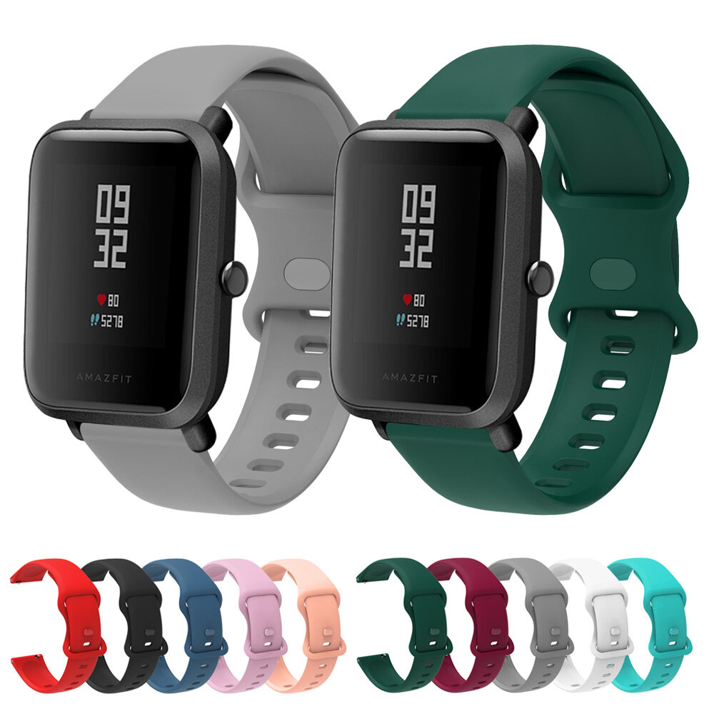 Dây Đeo Silicon Mềm, Đồng Hồ Thông Minh Xiaomi Huami Amazfit Bip Lite/1S/U/Haylou LS02 Vòng Đeo Tay Cho Amazfit GTS 2 Dây Đeo 2e 2 Mini GTR 42Mm