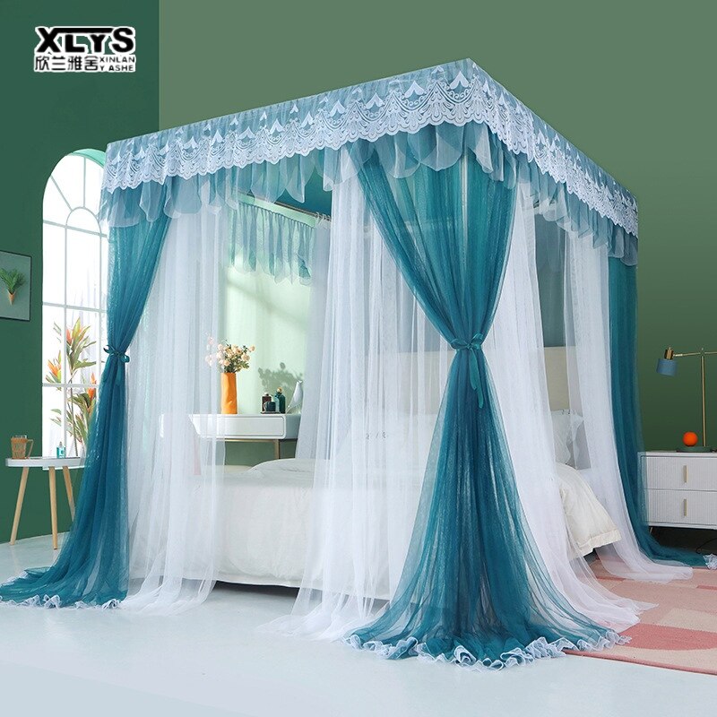 XINLANYASHE Lưới chống muỗi 5 feet Màn chống muỗi lớn 6 feet Cửa lưới chống muỗi treo trần âm sàn, cửa lưới inox hai tầng, kiểu công chúa, kệ hai tầng