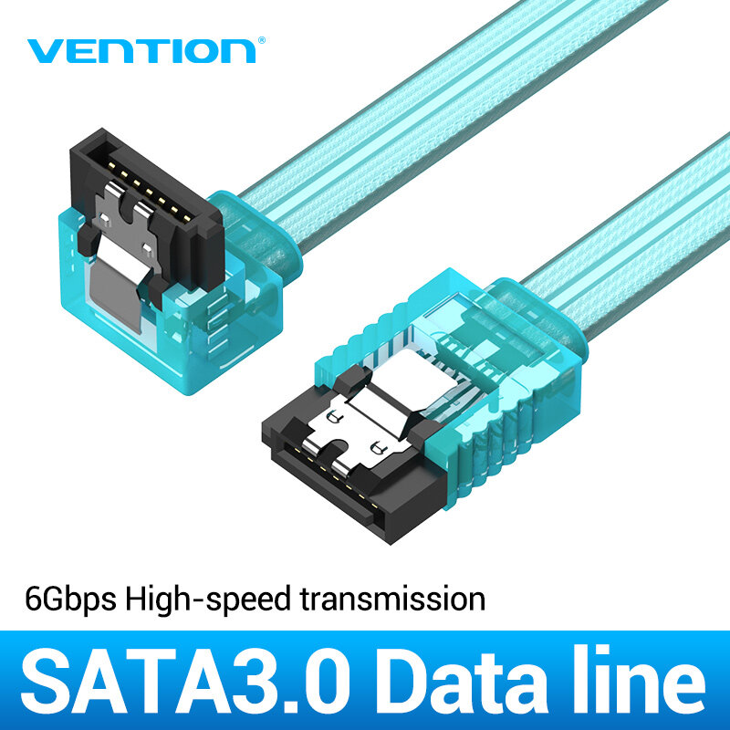 Vention SATA Cable 3.0 to Hard Disk Drive SSD HDD 90 Degree Right-Angle Cable Sata 50cm