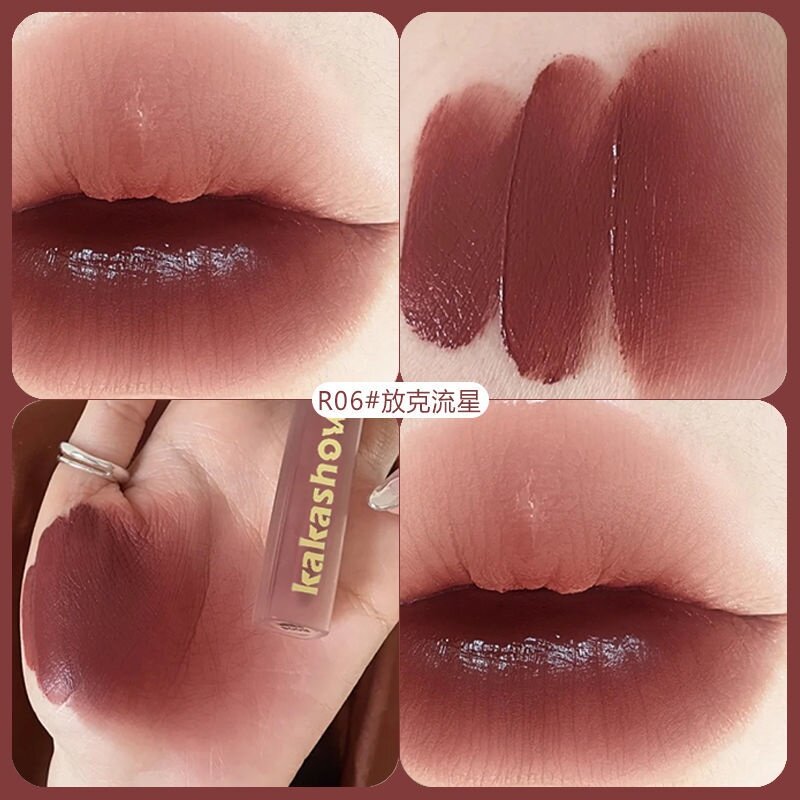 Kakashow Son Môi Dạng Ống Mỏng Nhỏ Son Kem Lì Mịn Màng Son Kem Lì Son Bóng Son Môi Dạng Lỏng