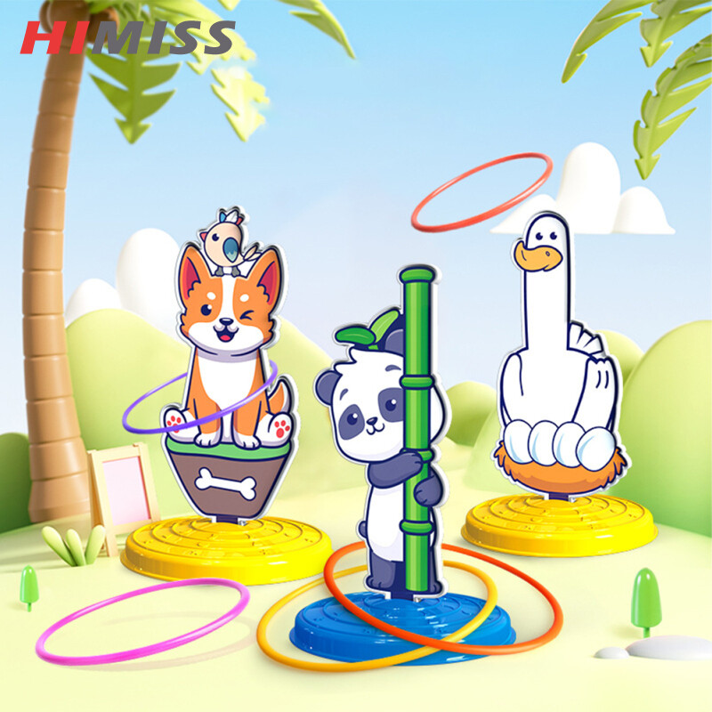 HIMISS Toy RC Trẻ Em Vòng Ném Bộ trò chơi động vật hoạt hình Ném Vòng Đồ Chơi Trong Nhà Ngoài Trời Cha Mẹ Con trò chơi tương tác