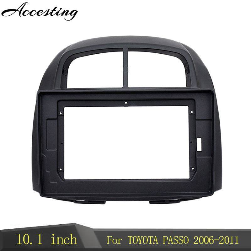 Bộ khung gắn bảng điều khiển dvd fascia khung radio xe hơi 2 din khung trang trí cho toyota passo cho proton myvi cho daihatsu sirion 2006-2011