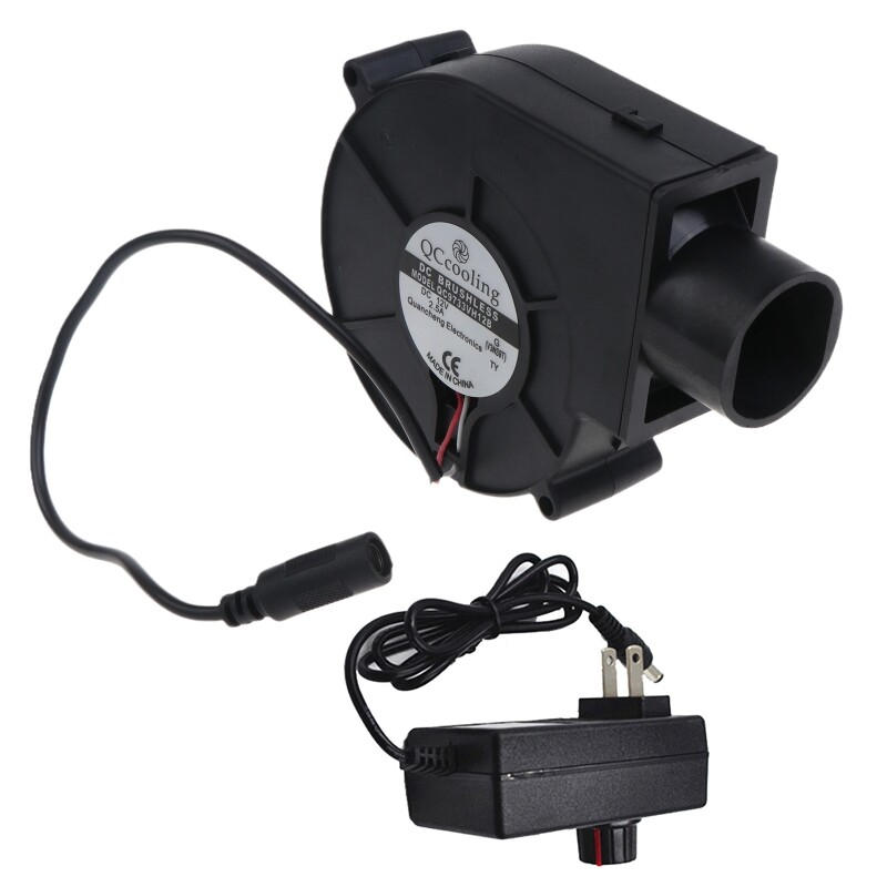 Quạt BBQ Cầm Tay Cho Máy Thổi Khí Turbo DC 12V 2.5A 5500R/PHÚT Ống Dẫn Khí 33Mm Dùng Để Nướng Thịt Dã Ngoại Cắm Trại Bộ Khởi Động Than Lửa