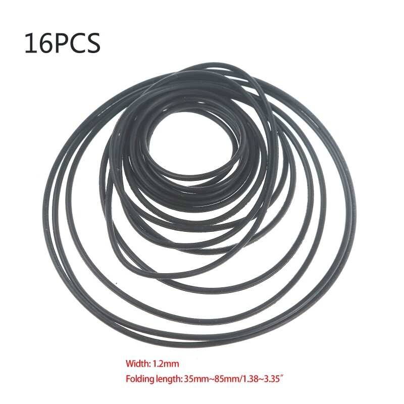 16 chiếc băng cassette 1.2mm băng cassette dvd cao su băng ghi âm đĩa xoay dây đai cao su bền