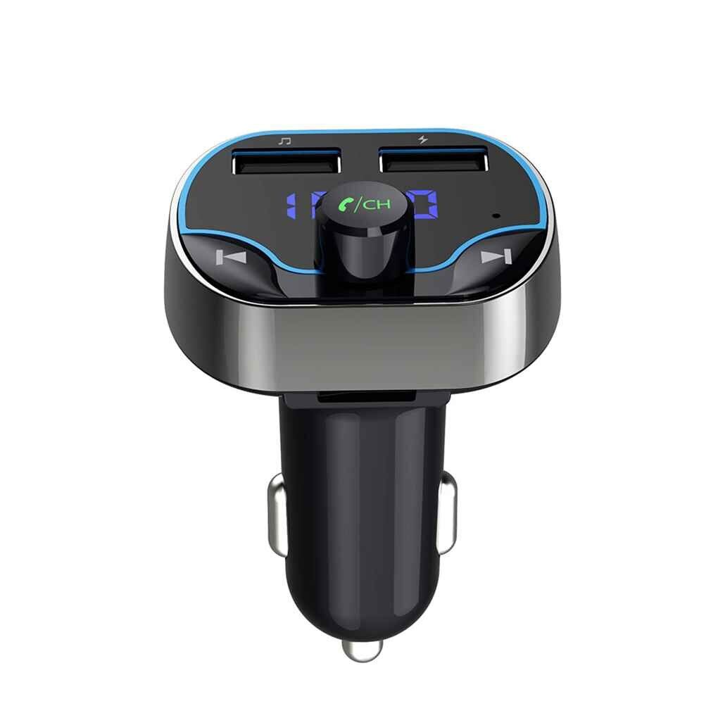 Bộ Phụ Kiện Xe Hơi Không Dây Tương Thích Bluetooth Bộ Phát FM LCD Hfree Bộ Sạc Xe Hơi USB Kép 2.1A Thẻ TF Nhạc MP3 Đĩa U AUX
