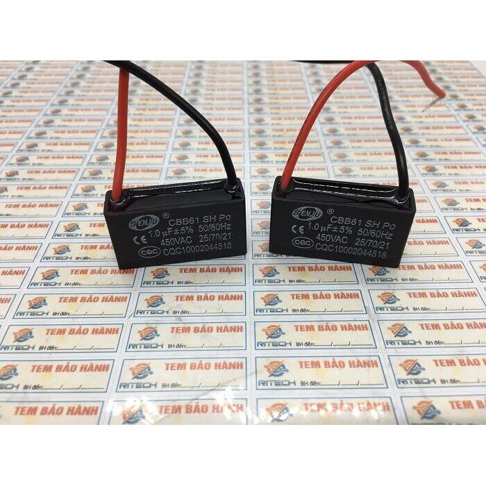 Combo 5 chiếc tụ quạt 1.0uf 450v cbb61