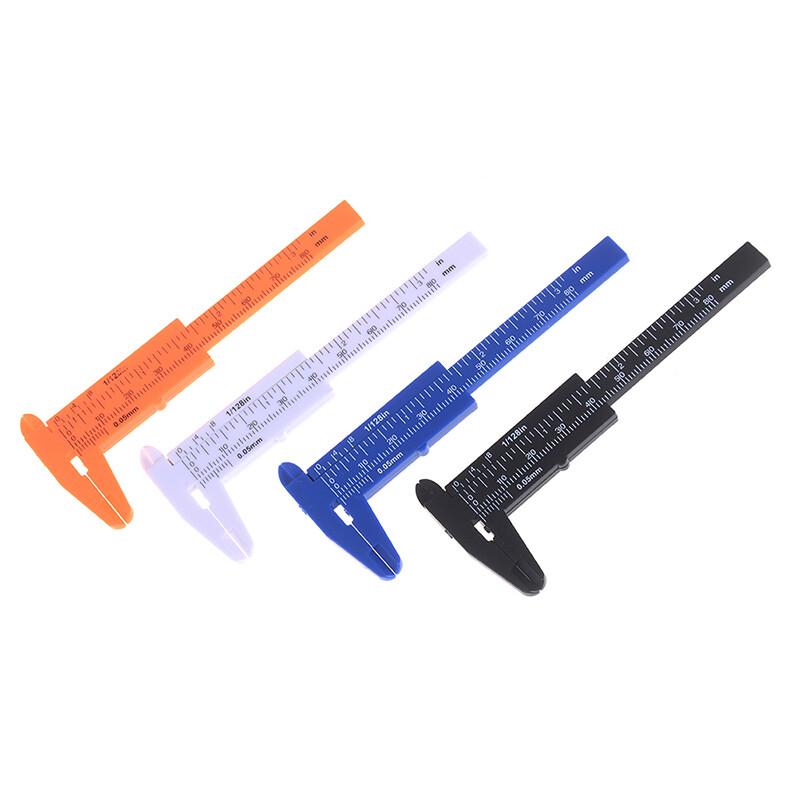Lvdun 1PC mini thước trượt Caliper nhựa thước đo đo chia độ kép 80mm