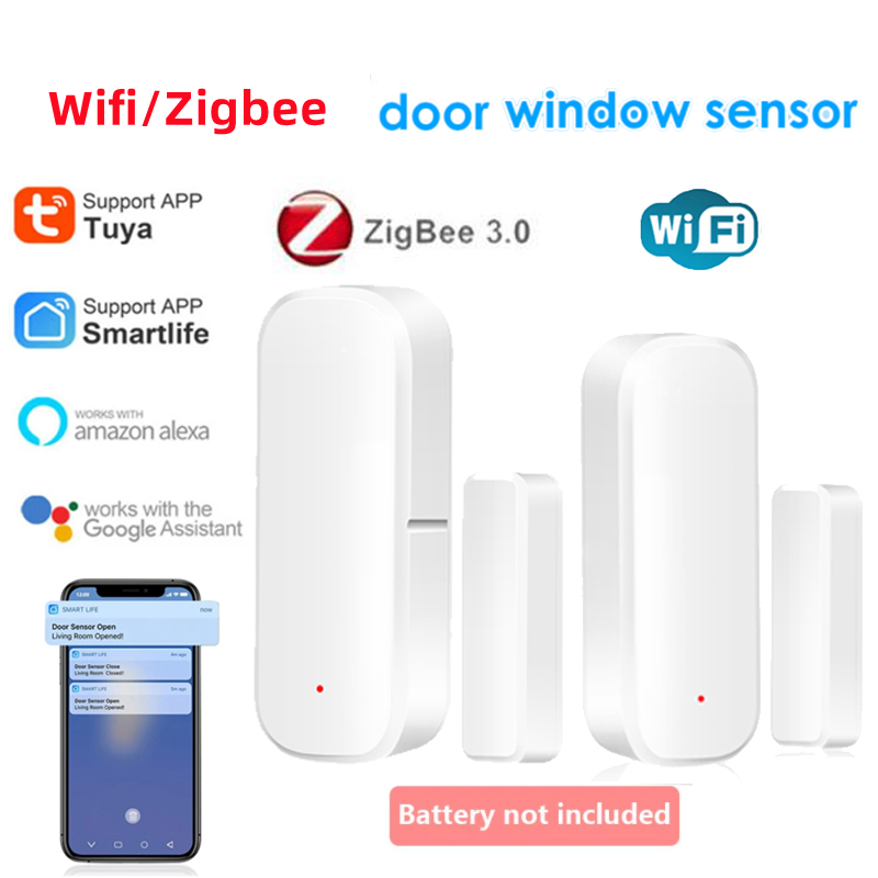 E Life Cửa Hàng Thông Minh Tuya Zigbee/WiFi Cửa Thông Minh Thiết Bị Phát Hiện Đóng Mở Cửa Sổ Cửa Ra Vào Nhà Thông Minh Điều Khiển Từ Xa Hoạt Động Cho Alexa Google Home Cuộc Sống Thông Minh Thời Gian Thực Giám Sát Từ Xa Dễ Dàng Lắp Đặt