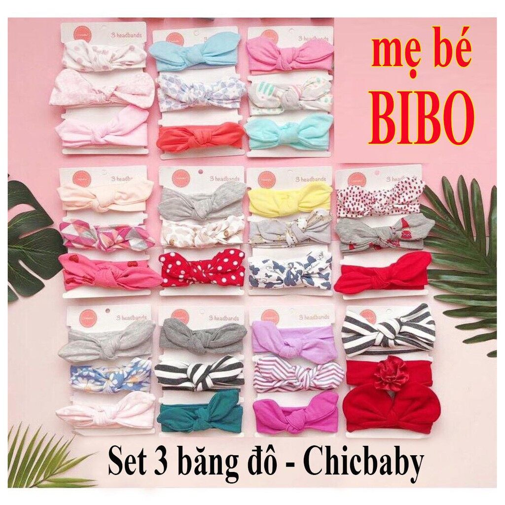 Băng đô chicbaby cho bé - set 3 chiếc