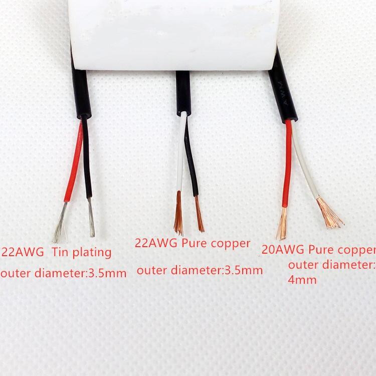 【】 Shopex mall Dây Bọc Hai Lõi Vuông 2464 22AWG/20AWG-2C 0.3/0.5 Dây Bộ Cấp Nguồn Sạc Dòng Điện Lớn Linh Hoạt Dây Điện USB