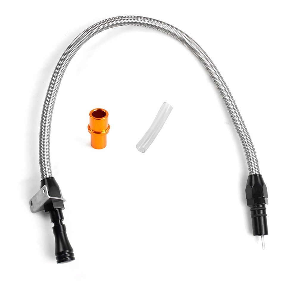 1PC que thăm dầu 1X ABS + phụ kiện thép không gỉ màu đen dễ dàng để cài đặt phía trước