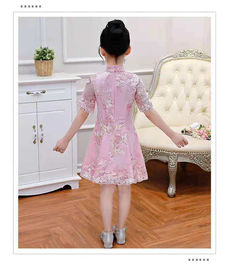 Girls cheongsam dress summer dress children's dress 2021 New Princess dress fashionable skirt girl Han Chinese clothing