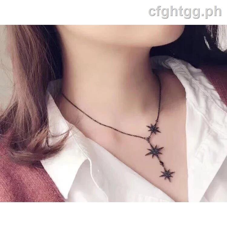 [PX] Purchasing edition Apm Monaco black silver inlaid crystal diamond meteor necklace three-meter