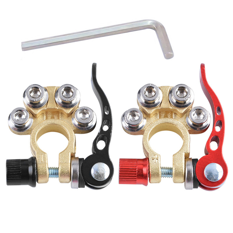 2 đầu nối thiết bị đầu cuối ắc quy ô tô, cọc cáp đầu cuối pin ngắt kết nối nhanh dày