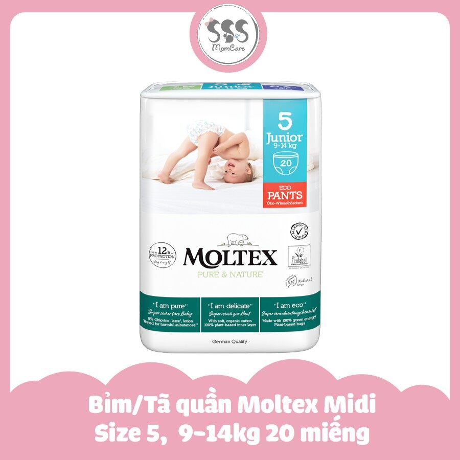 Bỉm/Tã quần Moltex Midi Size 9-14kg 20 miếng