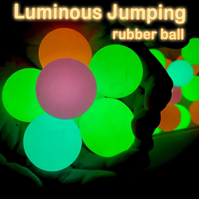 2-20PCS Large Luminous Jumping Ball High Bouncing Rubber Ball for Children