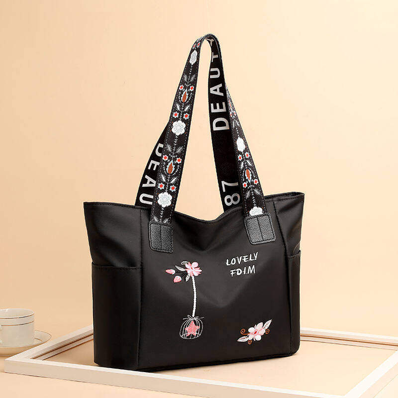 Túi Tote, Túi Lớn, Túi Xách Nữ, Túi Vải Oxford Chống Nước Đơn Giản Nhẹ, Ví Túi Nữ Thêu Thời Trang Mới 2020
