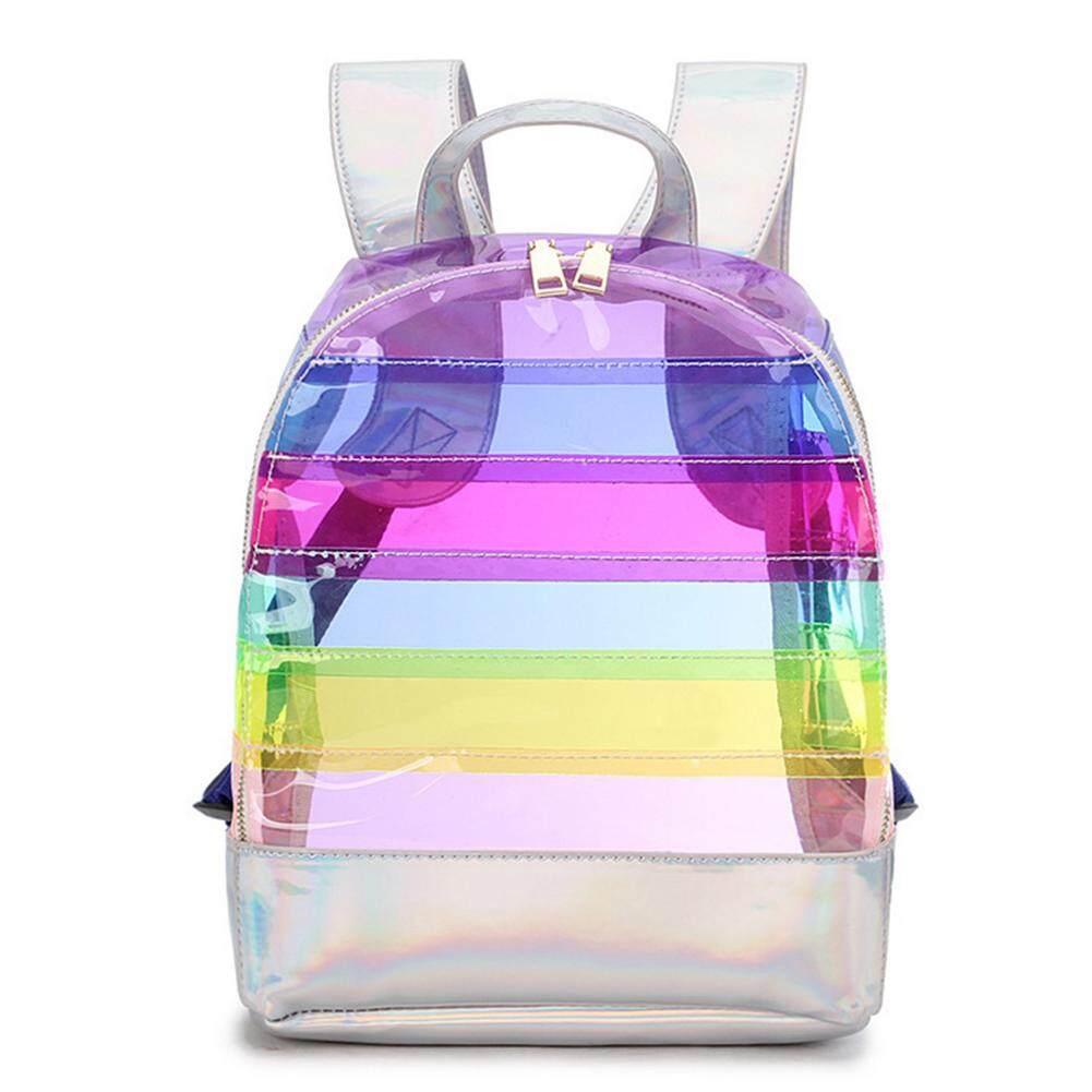 The Latest Uptodate Clear Rainbow Backpack Heavy Duty PVC Transparent Backp...
