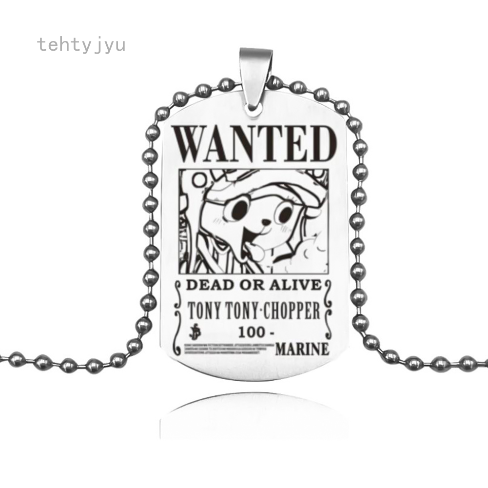 YT-Thời Trang Hàn Quốc Cổ Điển Anime Vòng Cổ Thép Không Gỉ Khắc Thẻ Thép Quân Đội Mặt Dây Chuyền Cho Nam Giới