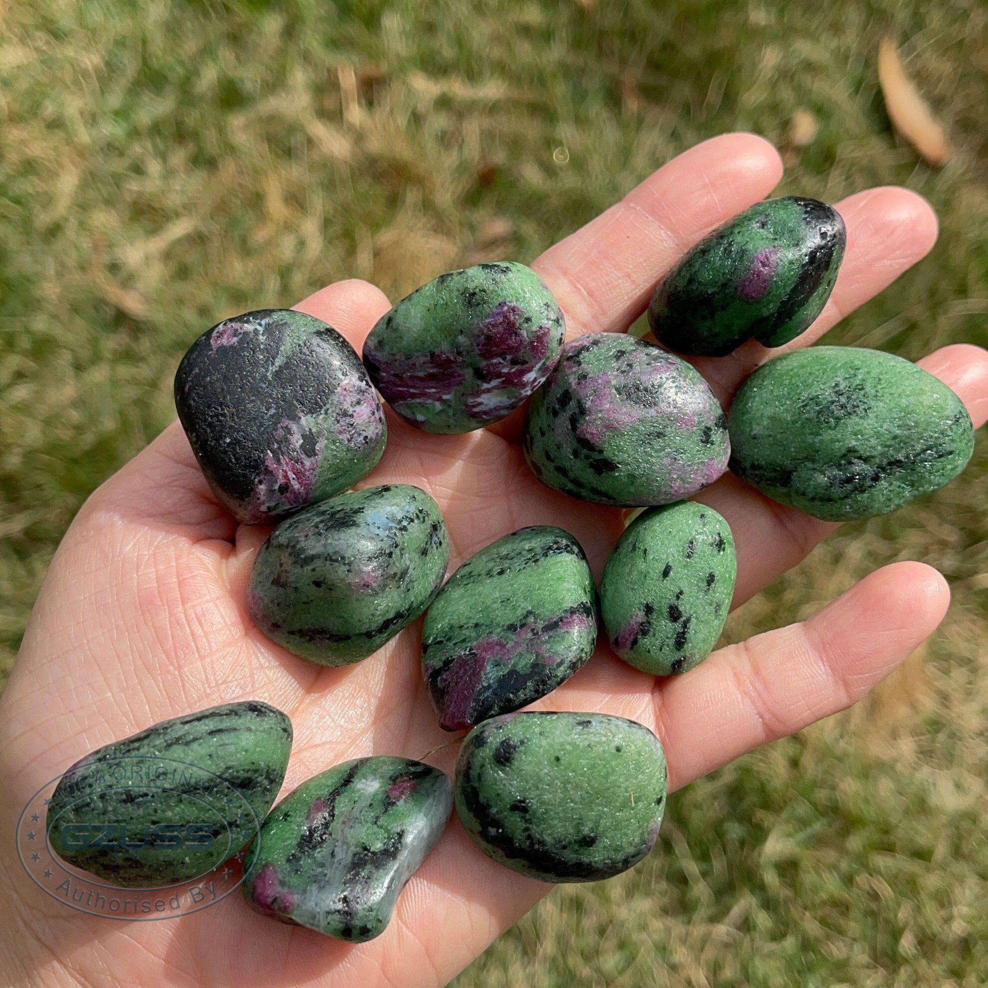Ruby Zoisite - Ruby trong ZOISITE-anyolite-Ruby Zoisite đá Vụn-tinh thể chữa bệnh và đá-đá Ruby-tinh thể luân xa tim