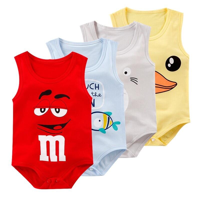 Newborn Baby Girl Clothes Baby Triangle Sleeveless Jumpsuit Baby Bodysuit