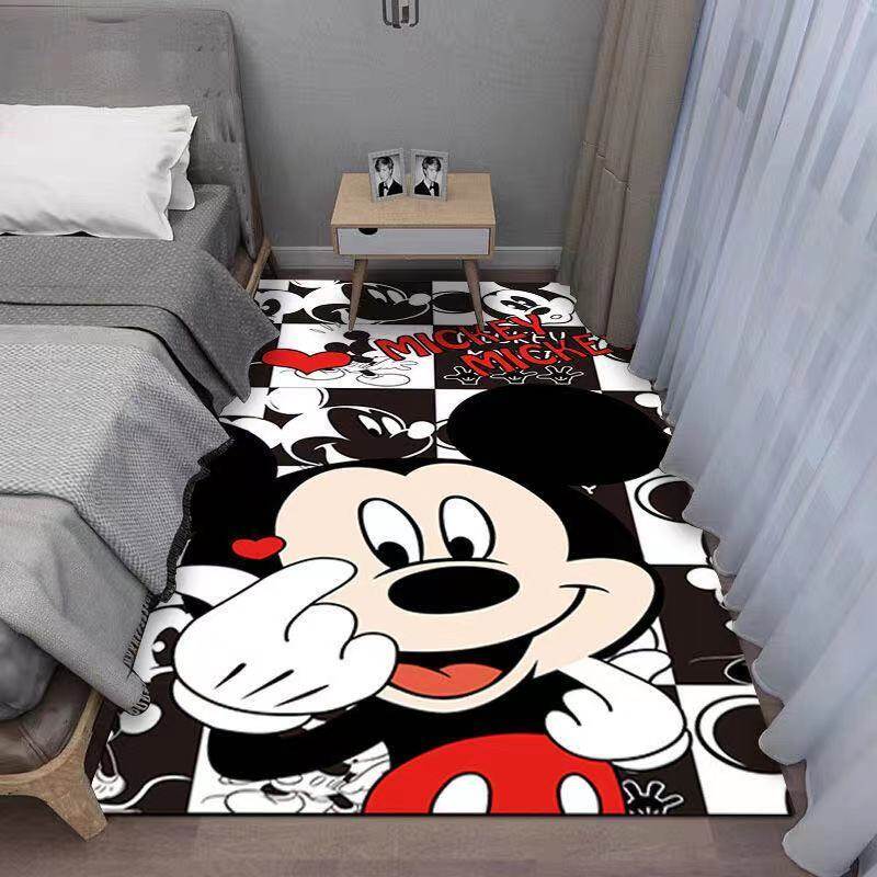 Thảm 80X120Cm Thảm Hoạt Hình Ins Mickey Đáng Yêu Phòng Ngủ Phòng Ngủ Trẻ Em Phòng Khách Bé Gái Giường Hơi Co Rút Thảm Trải Bàn Trà