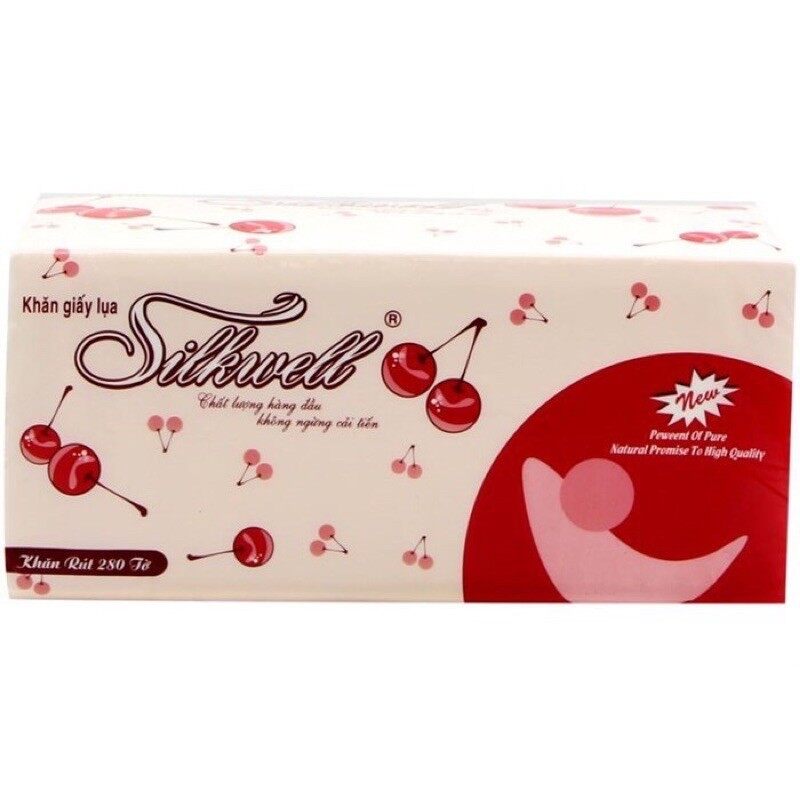 Chính hãng 8 gói giấy rút lụa silkwell 2 lớp đẹp