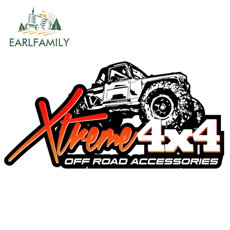 EARLFAMILY Miếng Dán Xtreme 13Cm X 6.3Cm Logo Off Road 4X4 Đề