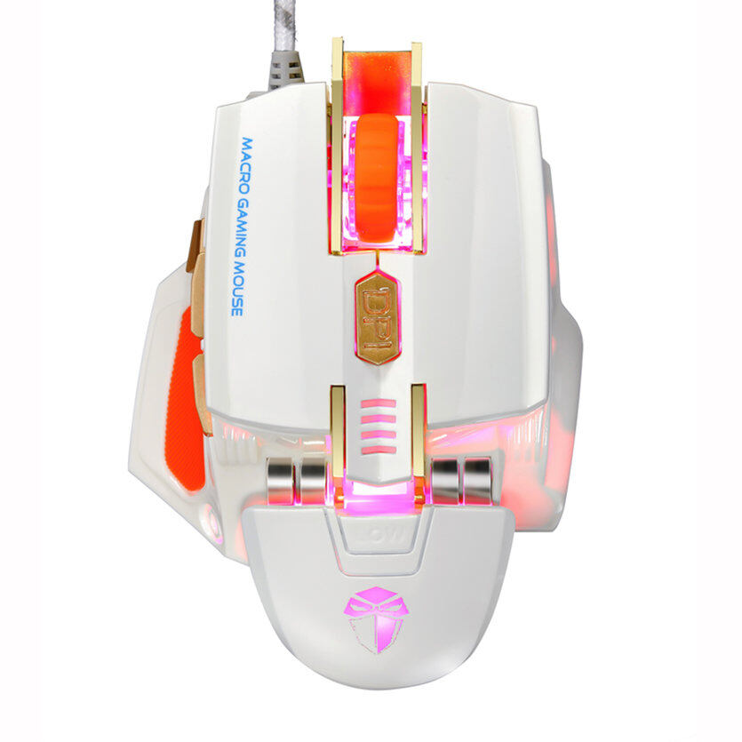 Chuột chơi game chuyên nghiệp hàng đầu chuột chơi game có dây điều chỉnh 2500dpi macro quang học 2 màu g20 quang điện tốc độ tối đa