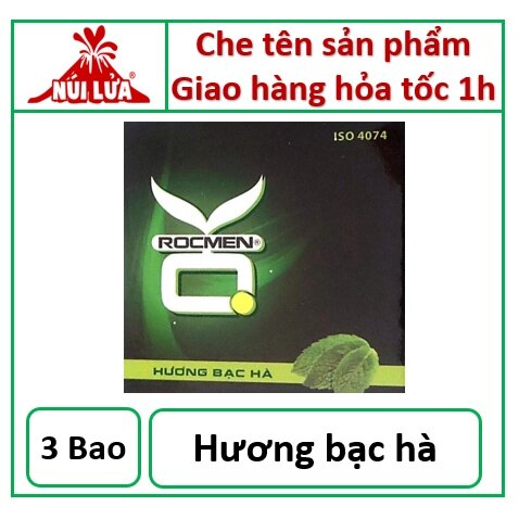 Bao cao su ok rocmen hương bạc hà - hộp 3 cái
