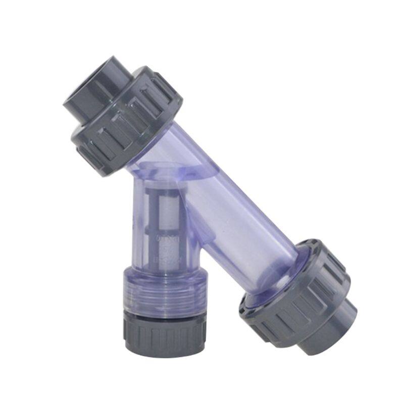 Bộ lọc hình chữ y pvc trong suốt đầu nối ống pvc cho bể cá bộ lọc tưới tiêu đầu nối ống nước trong vườn