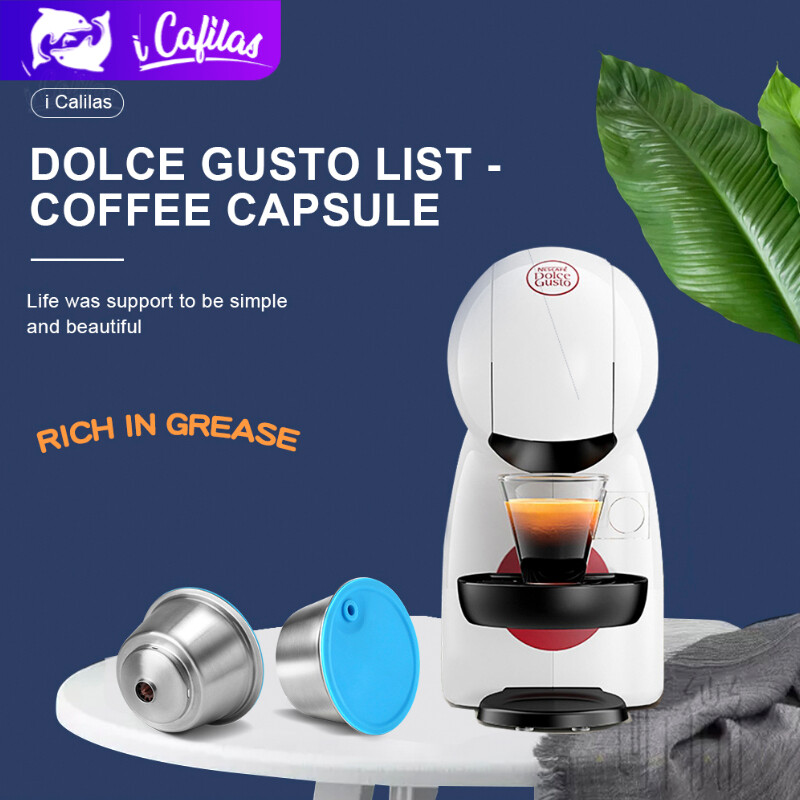 【i Cafilas】[YD-D1] Coffee Capsule For Dolce Gusto Reusable Stainless Steel Filter Cup no Crema For Nescafe Cofee Machine OBLO,Circolo,LUMMIO,PICCOLO XS,Mini me,Genio ราคา 203 บาท*ส่งฟรี