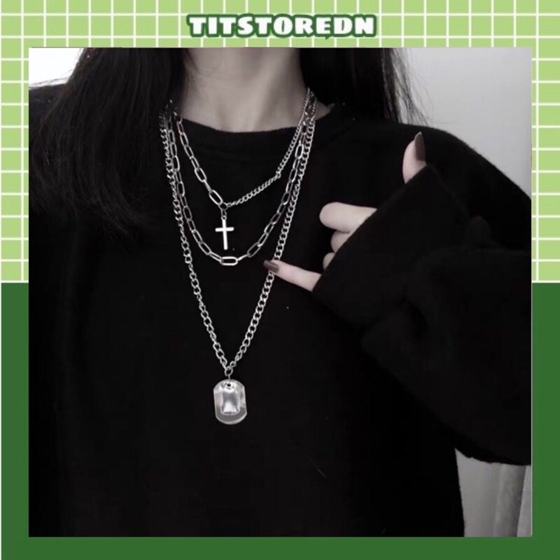 Set 3 Dây Chuyền Titan Ulzzang Cá Tính